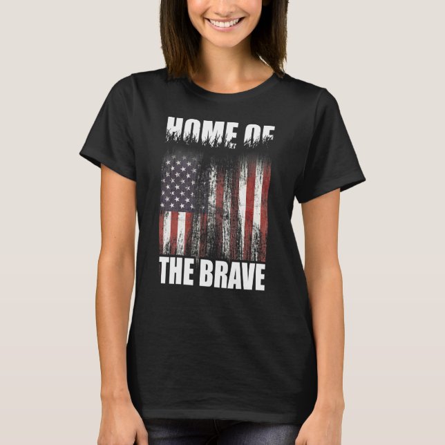 T-shirt Terre De La Maison Libre Du Brave 4 juillet Ame (Devant)