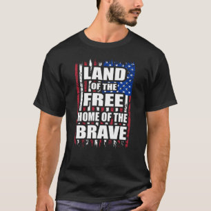 T-shirt Terre de la maison libre du drapeau du Brave le 14