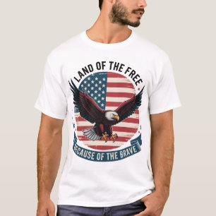 T-shirt Terre de l'art de l'aigle patriotique libre