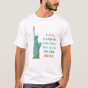 T-shirt Terre de liberté USA Patriotique Américain Liberté
