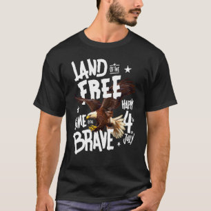 T-shirt Terre De Libres Maison Des Braves Joyeux 4 Juillet
