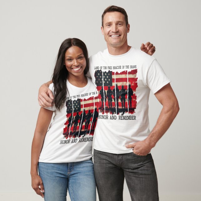 T-shirt Terre d'honneur libre se souvenir (Unisexe)