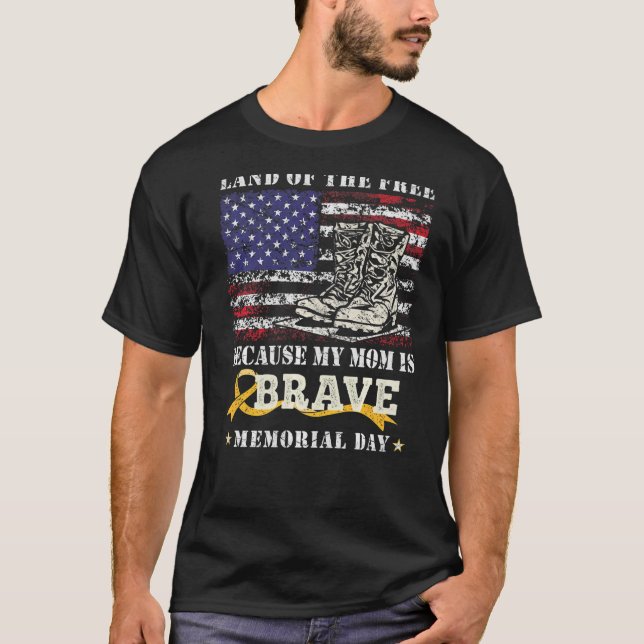 T-shirt Terre Du Libre Ma Mère Est Courageuse Journée Comm (Devant)