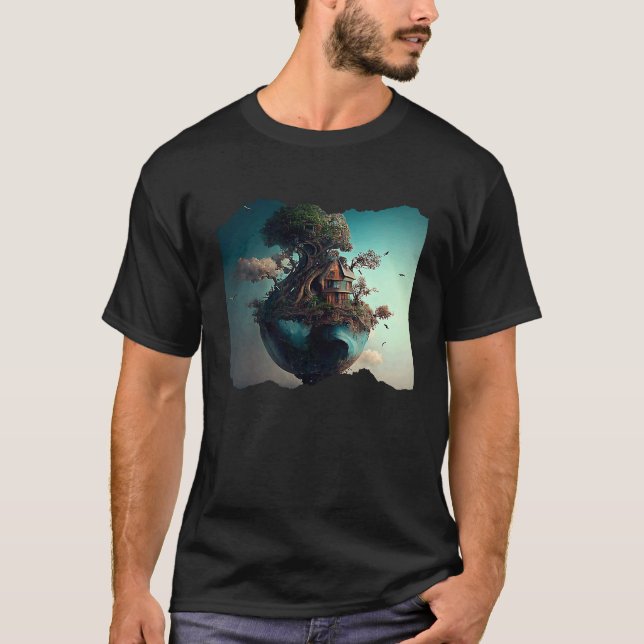 T-shirt Terre et Arbre Maison de l'Arrière Surreal (Devant)