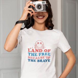 T-shirt Terre Mignonne Du Jour De L'Indépendance Libre 4 j
