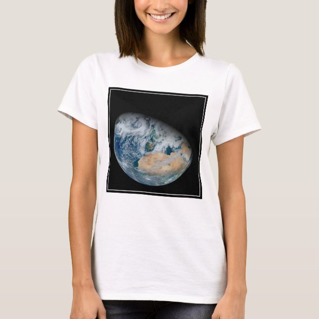 T-shirt Terre Montrant L'Afrique Du Nord Et L'Europe Du Su (Devant)