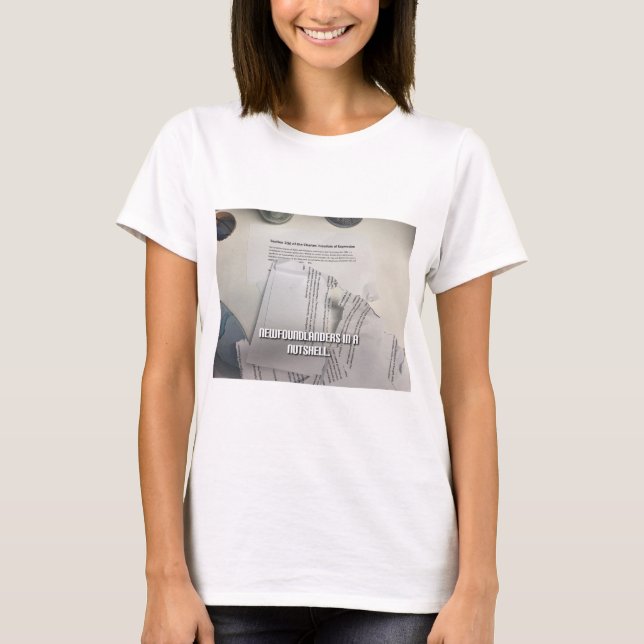 T-shirt Terre-Neuve en un mot (Devant)