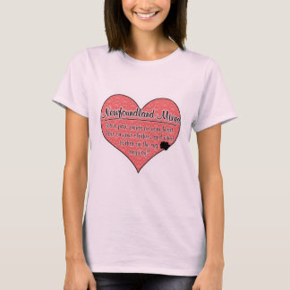 T-shirt Terre-Neuve mélange l'humour de chien d'empreintes
