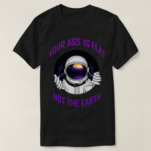 T-shirt Terre non plate (Design devant)
