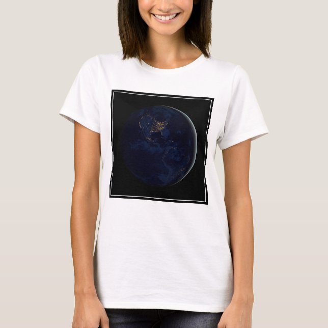 T-shirt Terre Pleine La Nuit Avec Les Lumières De La Ville (Devant)