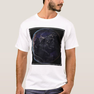T-shirt Terre Pleine Montrant Les Lumières De La Ville D'A