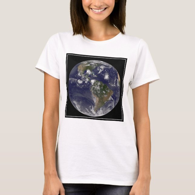 T-shirt Terre Pleine Montrant Les Tempêtes Tropicales Dans (Devant)