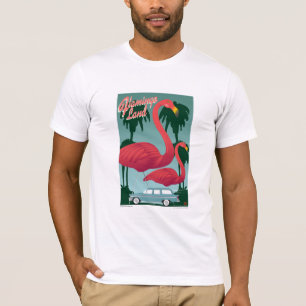 T-shirt Terre-T-chemise de Flamant rose
