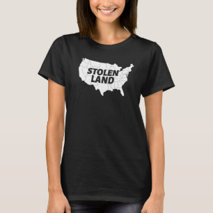 T-shirt Terre volée Journée des peuples autochtones Amérin