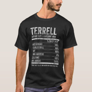T-shirt Terrell Nutrition Nom personnalisé Funny Nom Fac