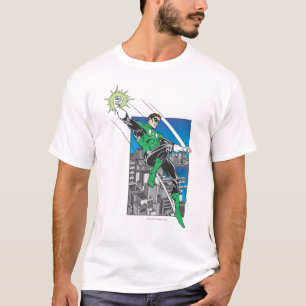 T-shirt Terres vertes de lanterne dans la ville