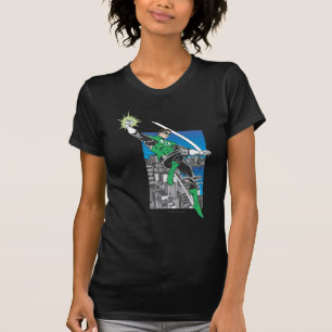 T-shirt Terres vertes de lanterne dans la ville