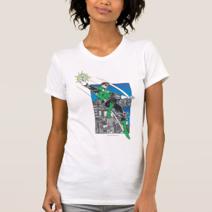 T-shirt Terres vertes de lanterne dans la ville