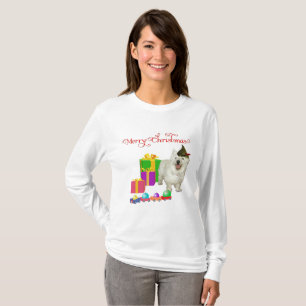 T-shirt Terrier Blanc de West Highland Elf de Noël