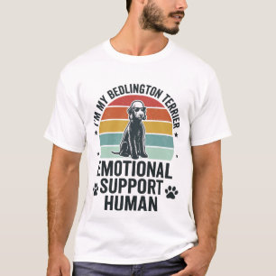 T-shirt Terrier de Bedlington Soutien Émotionnel Humain Vi