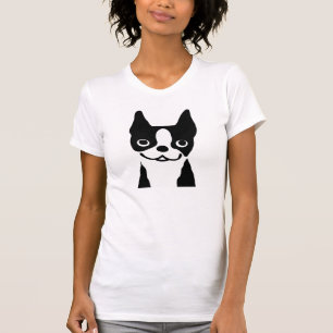 T-shirt Terrier de Boston Mignons chiens de caricature