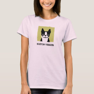 T-shirt Terrier de Boston  Visage de chien mou