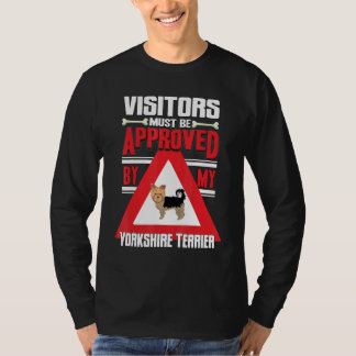 T-shirt Térrier du Yorkshire avertit visiteur