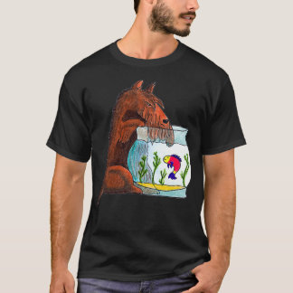 T-shirt Terrier écossais et un poisson