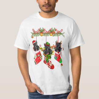 T-shirt Terrier En Chaussettes Noël
