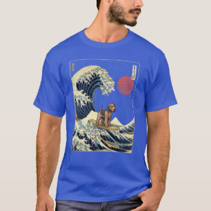T-shirt Terrier gallois Kanagawa Vague de surf japonais
