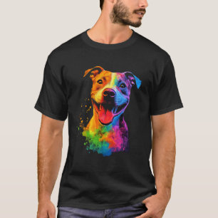 T-shirt Terrier Staffordshire Américain Pitbull Chien Pop