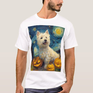 T-shirt Terrier West Highland Chien Mignon Halloween Jack 