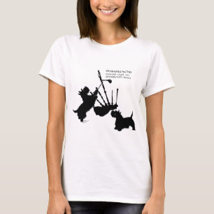 T-shirt Terriers écossais avec des boucliers des grandes H