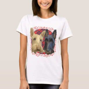 T-shirt Terriers écossais roux et noirs