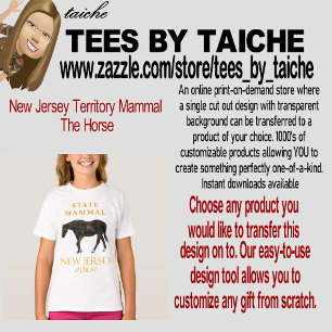 T-shirt Territoire du New Jersey Mammifère Le Cheval