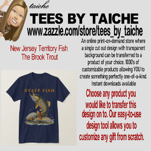 T-shirt Territoire du New Jersey Pêche à la truite de ruis