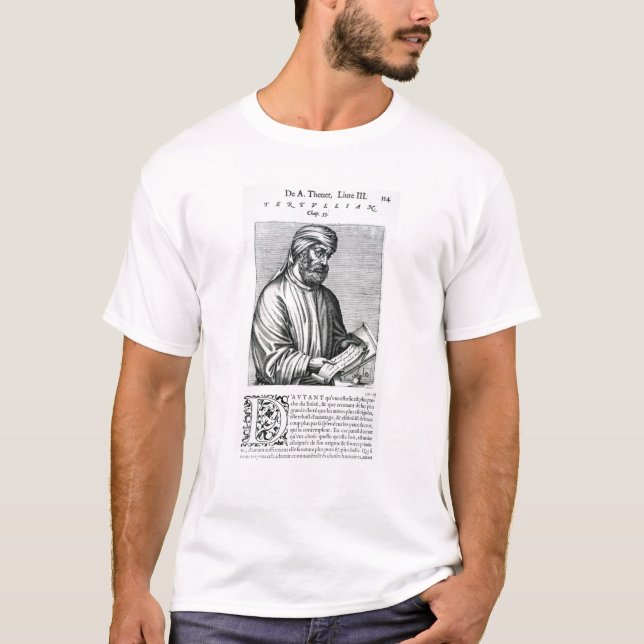 T-shirt Tertullian, illustration d'André Thevet (Devant)