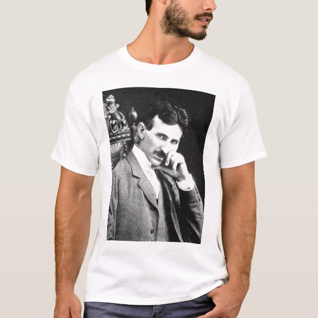 T-shirt Tesla bat Edison (Devant)
