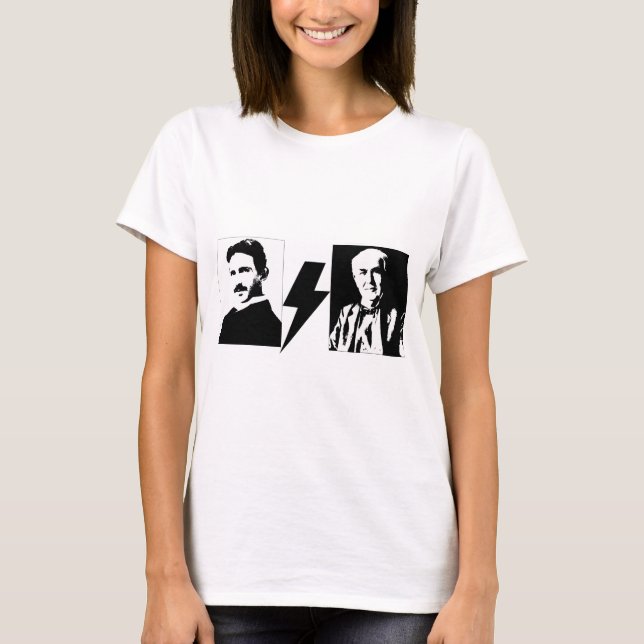 T-shirt Tesla et Edison - l'AC/DC. original (Devant)