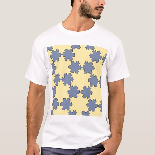 T-shirt Tessellé Koch Snowflakes (Motif fractal) (Devant)