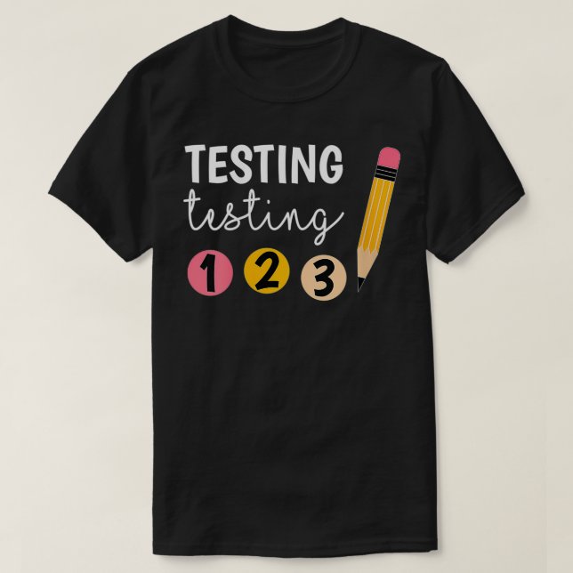 T-shirt Test de jour mûre pour femmes 1 2 3 Enseignant (Design devant)