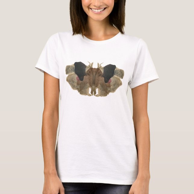 T-shirt Test Inkblot Rorschach. Ne me traite pas de fou (Devant)