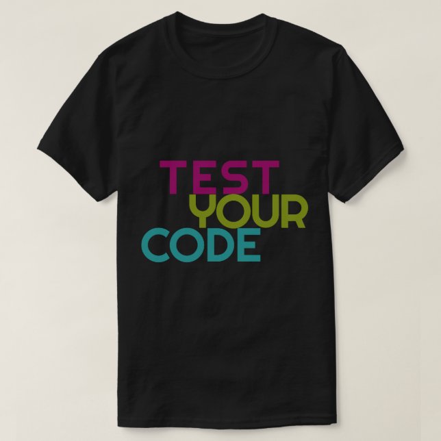 T-shirt Tester votre code (1) (Design devant)