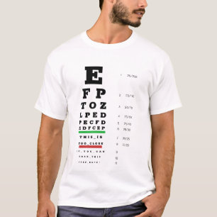 T-shirt Tests oculaires amusants de l'optométriste Graphi