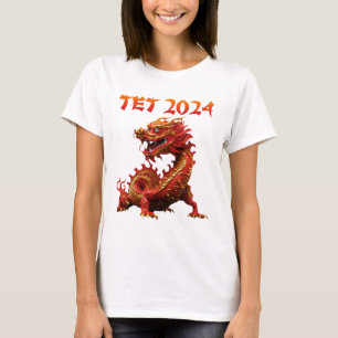 T-shirt Tet 2024 Année du Nouvel An dragon vietnamien