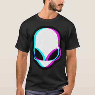 T-shirt Tête Alien Glitch