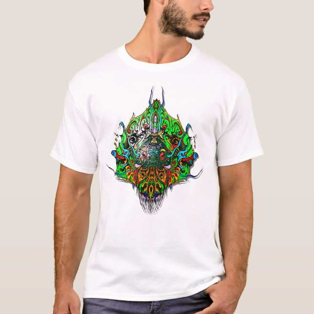 T-shirt Tête Alien - vert (Devant)