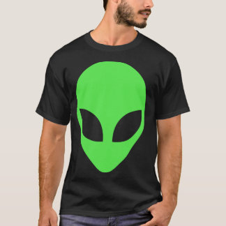 T-shirt Tête Alien verte 90's Style Drôle Alien