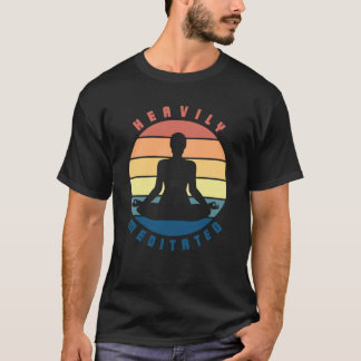 T-shirt Tête-arc-en-ciel rétro fortement médité