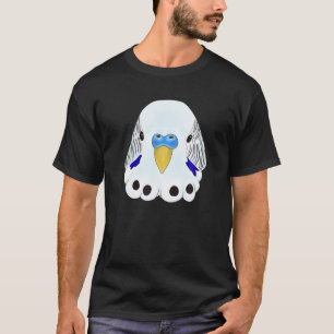 T-shirt Tête Budgie - Tête De Perruche Bleue Et Bleue Su